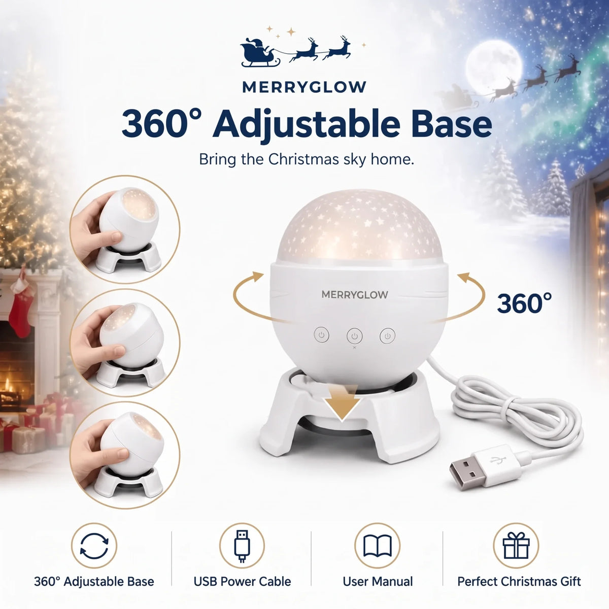 MerryGlow™️ Christmas Sky Projector